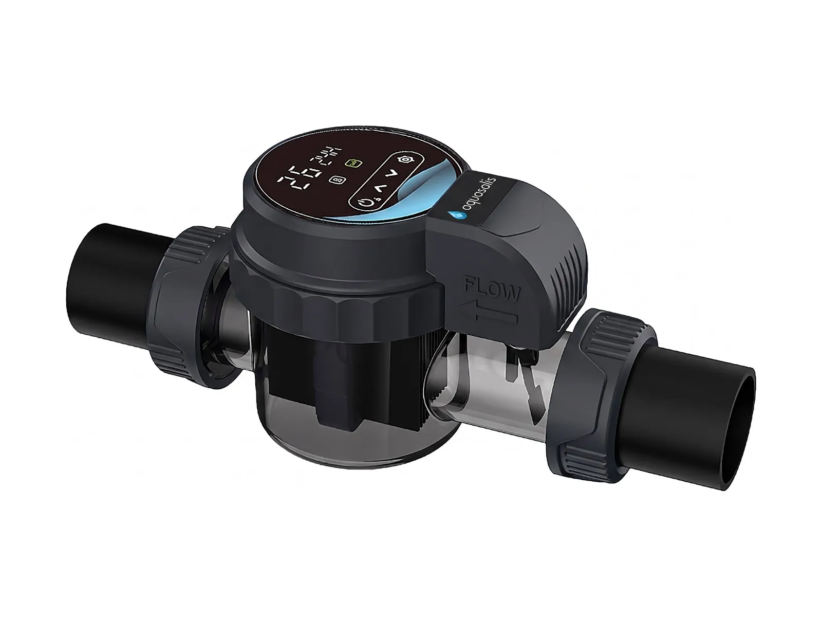 Aquasalis SC salt chlorinator, inline unit with touch display